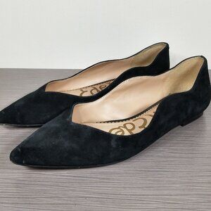 Sam Edelman Riza Flat, Black Suede, Womens Size 9.5 M